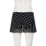 Polka Dots Print Mesh Mini Skirts GPKJ-MR48956
