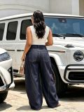 Plus Size Cartoon Embroidered Wide Leg Jeans GYLN-5766