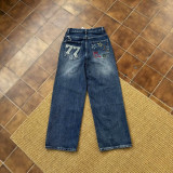 Star-Embroidered Straight-Leg Jeans GYLN-0965