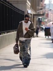 Men's Plus Size Graffiti 3D-Printed Straight-Leg Jeans GYLN-0429