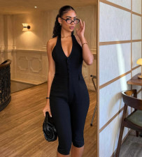 Halterneck Solid Color Backless Jumpsuit GPKJ-MR45320