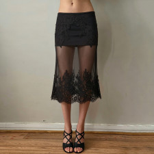 Lace See Through Mesh Skirt GPKJ-MR48089