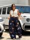 Plus Size Cartoon Embroidered Wide Leg Jeans GYLN-5766