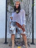 Hollow Out Lace Holes Denim Shorts GYLN-3018