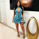 Backless Knits Sequin Mini Dress TR-1367