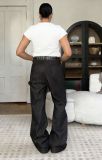 Plus Size Rivet-Detail Straight-Leg Washed Jeans GYLN-0111