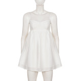 Lace Edge Sling Mini Dress GPKJ-MR48730