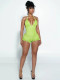 Polka Dots Print Tie Up Ruffles Romper GDYF-6814