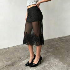 Lace See Through Mesh Skirt GPKJ-MR48089