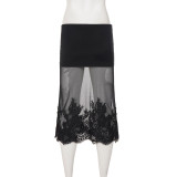 Lace See Through Mesh Skirt GPKJ-MR48089