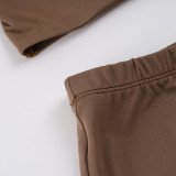 Solid Color Halterneck Top Short 2 Piece Set GPKJ-MR48703