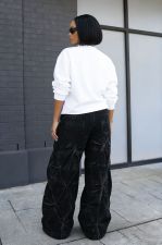 Plus Size Fashion Ruched Washed Loose Jeans GYLN-5159