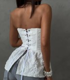 Solid Color Ruffles Backless Mini Dress GPBY-SH8317
