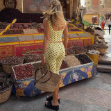 Polka Dots Print Sleeveless Seventh Pants Suit XEF-K6S07350A