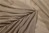 Sexy Ruched See Through Maxi Dress XEF-K6D06379A