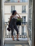 Polka Dots Print Halterneck Jumpsuit NYF-8212