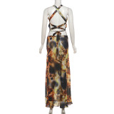 Sexy Print Backless Split Maxi Dress XEF-K6D04212A