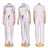 VIP1 Print Short Sleeve Pants 2 Piece Set GYSF-6347
