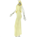 Slash Neck Irregular Maxi Dress GJYO-JD305212