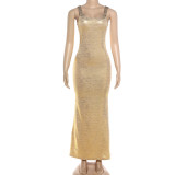 Sexy Slim Sling Maxi Dress XEF-K6D07105A