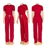 VIP1 Print Short Sleeve Pants 2 Piece Set GYSF-6347
