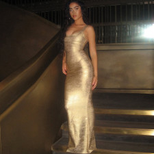 Sexy Slim Sling Maxi Dress XEF-K6D07105A