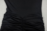 Slash Neck Single Shoulder Long Sleeve Romper GJYO-JP006331