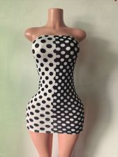 Pre Order: About 7 work days shipping Print Tube Top Dress YUEM-202633