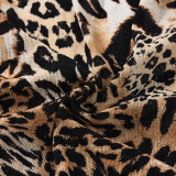 Leopard Print Mesh Backless Tops GYHF-60451TBZ