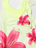 Sexy Print Bikinis+Dress Three Piece Swimsuit CSYZ-G666W