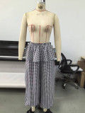 Plaid Print Loose Wide Leg Pants GHYX-TXY5340