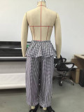 Plaid Print Loose Wide Leg Pants GHYX-TXY5340