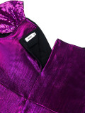V Neck Solid Color Ruched Maxi Dress GKEN-AM040837