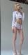 Letter Print Zipper Hooded Two Piece Shorts Set GKYS-2981