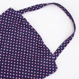 Polka Dots Print Halterneck Seventh Jumpsuit MXBF-J26JP132