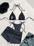 Sexy Polka Dot Swimsuit Three Piece Set XCJL-L9879