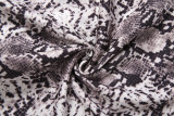 Snake Print Deep V Neck Mini Dress DLSF-K6D07321A