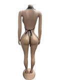 Hollow Out Halterneck Backless Tops GFCF-1466