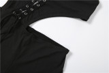 Sexy Irregular Bandage Romper DLSF-K6Q07241A