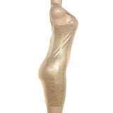 U Neck Sleeveless Mini Dress GZJQ-K6D07621A