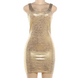 U Neck Sleeveless Mini Dress GZJQ-K6D07621A