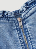Casual Zipper Denim Sling Tops GYXN-37131