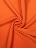 Plus Size Off Shoulder Ruffles Solid Loose Pants Suit GAWE-6753