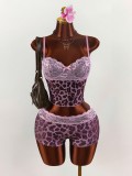 Lace Patchwork Sling Top Shorts Suit GXIY-K26L2269