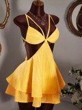 Sexy Tie Up Backless Mini Dress GXIY-K26L2279