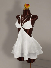 Sexy Tie Up Backless Mini Dress GXIY-K26L2279