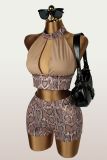Sexy Backless Sleeveless Two Piece Shorts Set YWXS-K26L2413