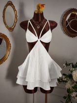 Sexy Tie Up Backless Mini Dress GXIY-K26L2279