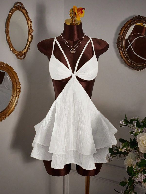 Sexy Tie Up Backless Mini Dress GXIY-K26L2279