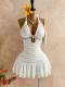 Halterneck Backless Mini Dress GXIY-K26L2297
